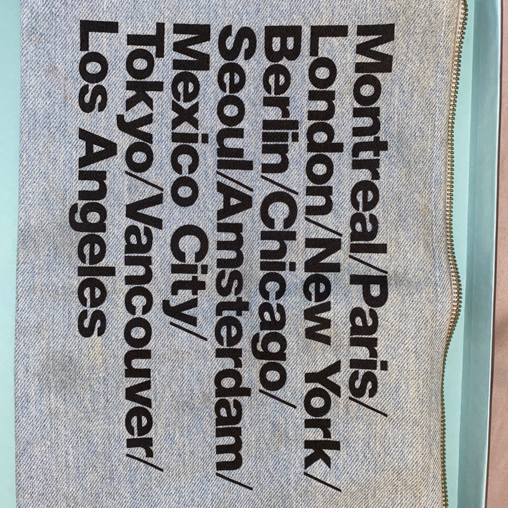 American Apparel denim clutch